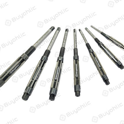 7 Pcs. Adjustable Hand Reamer Set II Covers 1/4" to 15/32" Reamer Sizes Range II Straight Flute