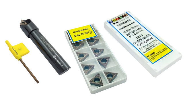Indexable Carbide Insert 60 Degree Chamfer Tool 120 mm Long & 10 Pcs Extra Spare Inserts
