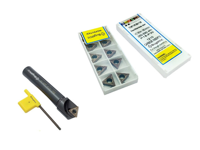 Indexable Carbide Insert 60 Degree Chamfer Tool 120 mm Long & 10 Pcs Extra Spare Inserts