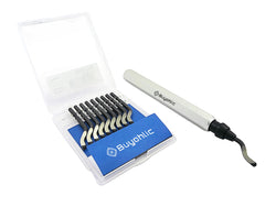 Deburring Tool with 10 HSS Swivel Blades – Reamer for Metal, Plastic, Resin, Copper, PVC, and 3D Printed Parts