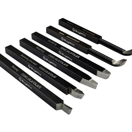 HSS Lathe Form Tool Set – 6 Pcs – 3/8" Square Shank