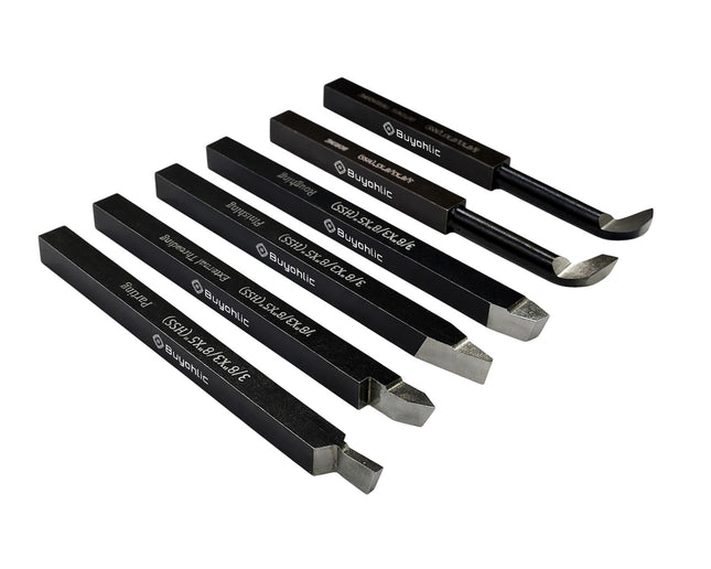 HSS Lathe Form Tool Set – 6 Pcs – 3/8" Square Shank