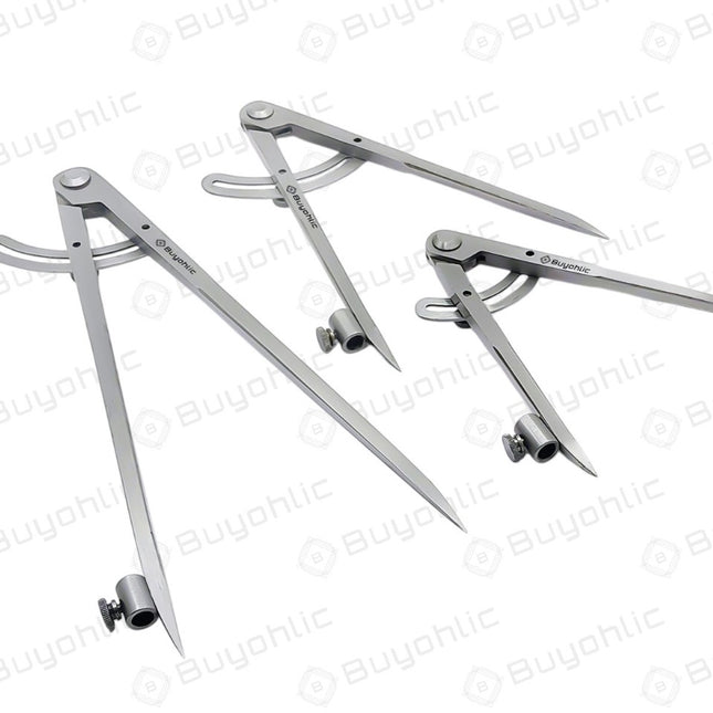 Steel Locking Wing Professional Compass With Pencil Holder For Woodworkers