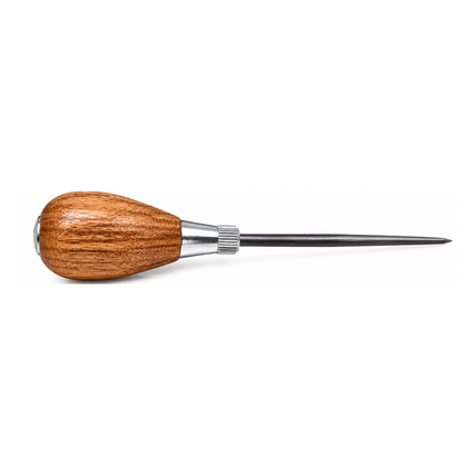 6.5'' Inch Length Wooden Handle Awl, Heavy Duty Steel Pointed Blade, Woodworking Marking & Hole Punch Tool for Carpenters, Crafts & DIY