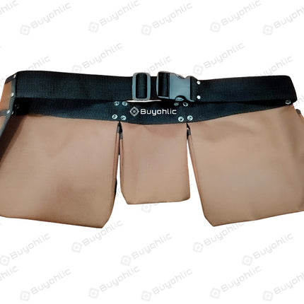 Heavy-Duty Polyester Tool Bag with 11 Pockets With Belt– Double-Sided Design with Multiple Side Pockets- Quick Release Buckle