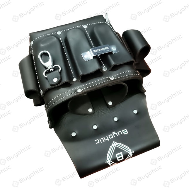 Electrician Tool Pouch Bag , Professional Multi-Pocket Organizer I Top Grain Leather