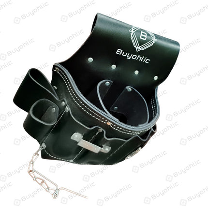 Electrician Tool Pouch Bag , Professional Multi-Pocket Organizer I Top Grain Leather