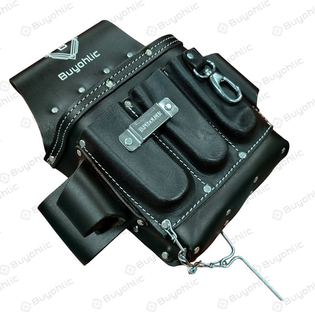 Electrician Tool Pouch Bag , Professional Multi-Pocket Organizer I Top Grain Leather