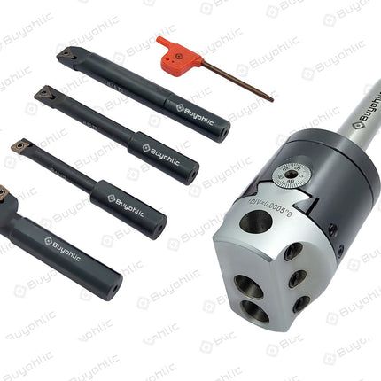 2" Inch Head Diameter Boring Head with Indexable Boring Bars -Imperial Standards With Plastic Box