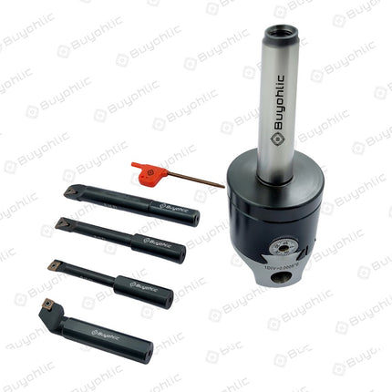 2" Inch Head Diameter Boring Head with Indexable Boring Bars -Imperial Standards With Plastic Box