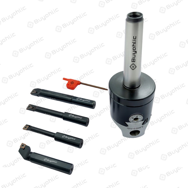 2" Inch Head Diameter Boring Head with Indexable Boring Bars -Imperial Standards