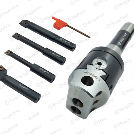 2" Inch Head Diameter Boring Head with Indexable Boring Bars -Imperial Standards With Plastic Box