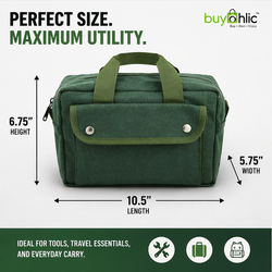 Canvas All Purpose Military Style Duffle Bag, Water-Resistant, Double Zipper Closure, heavy Duty