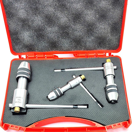 Buyohlic Set of 3 Reversible Ratchet Adjustable Tap Wrench with Plastic Case