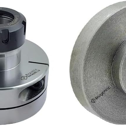 Exclusive ER32 Eccentric Offset Lathe Chuck,For Wood & Metalworkers~Adjustable Settings, Turn on variety of Axis without Removing Work-piece & W/Casting Back Plat