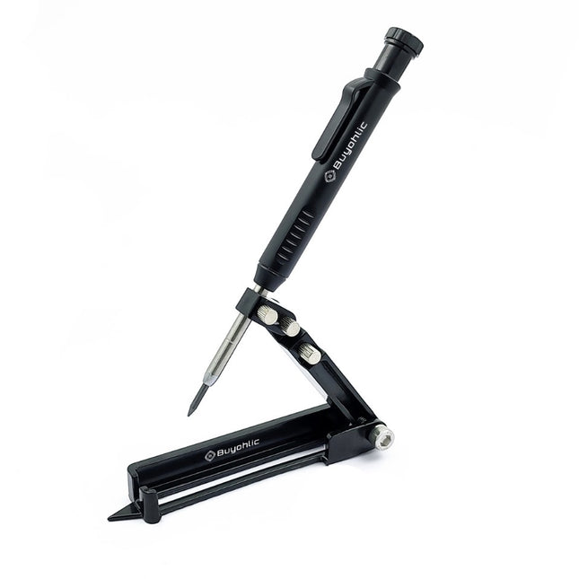 Buyohlic Aluminum Alloy Scribe Tool with Deep Hole Pencil, Construction Pencil Multi-function Scribing Tool- Construction Pencil