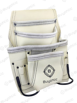 Heavy-Duty Leather Nail & Tool Bag – 10 Pocket Top Grain Construction Pouch