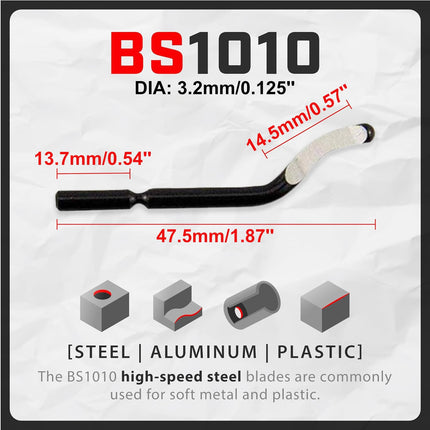 Deburring Tool with 10 HSS Swivel Blades – Reamer for Metal, Plastic, Resin, Copper, PVC, and 3D Printed Parts
