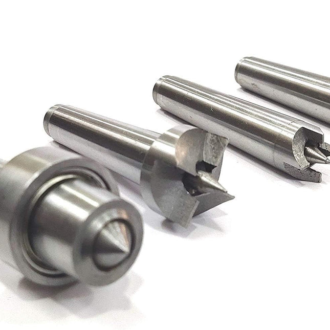 4PCS MT2 Wood Lathe Live Center Drive Spur Cup MT2 Arbor
