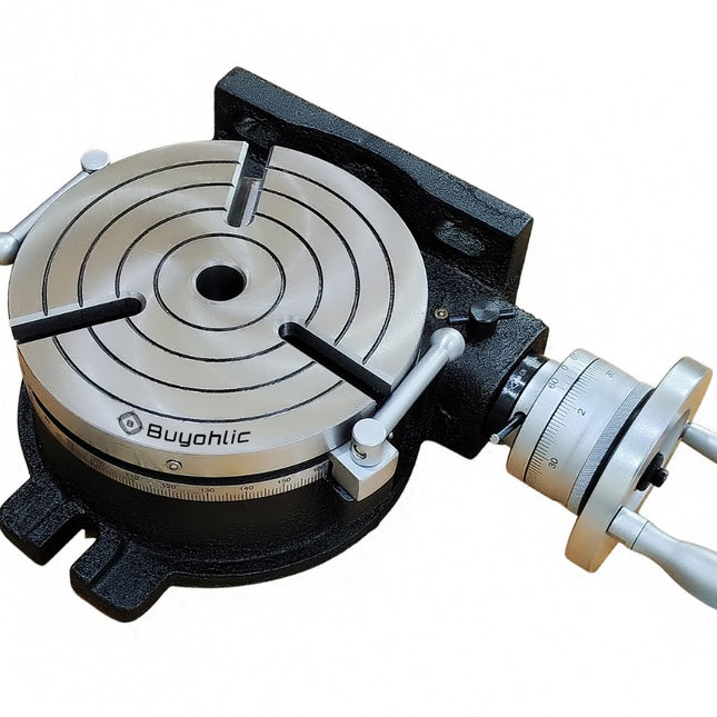 Buyohlic Horizontal Vertical HV8 8" (200 mm) -3 slots Rotary Milling Indexing Table
