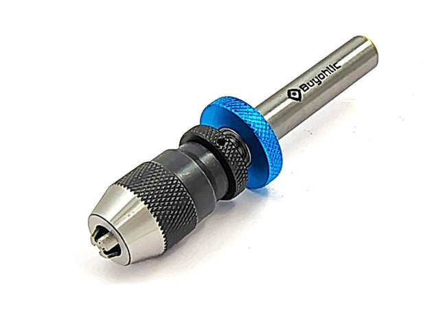 Buyohlic Micro Fine Drill Adaptor Miniature Quill 0-1/8 INCH/ 0-3MM JT0 Keyless Drill Chuck Taper to mount Drill Chuck