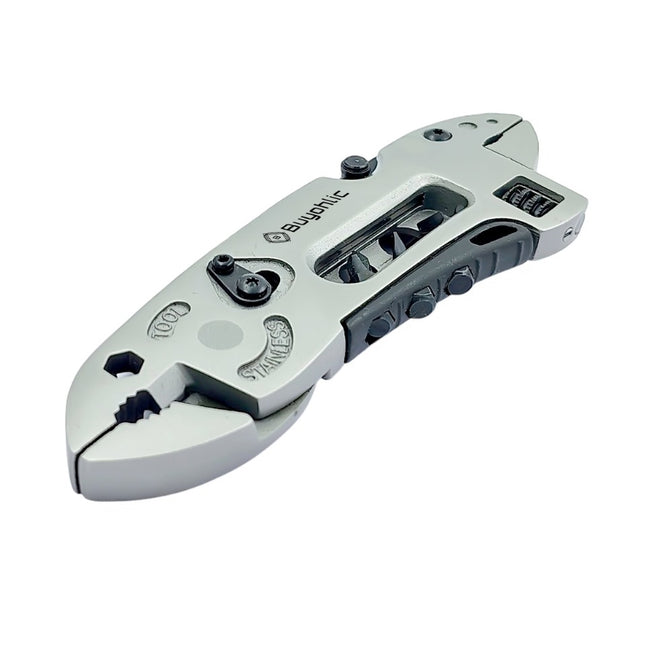 Buyohlic Multitool Wrench set 7 Tools/Pliers/Wire Cutter/Flat Screwdriver Adjustable Multi Purpose Stainless Steel Tool