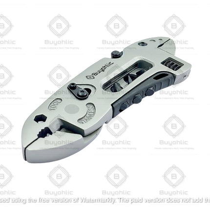Buyohlic Multitool Wrench set 7 Tools/Pliers/Wire Cutter/Flat Screwdriver Adjustable Multi Purpose Stainless Steel Tool
