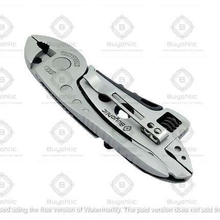 Buyohlic Multitool Wrench set 7 Tools/Pliers/Wire Cutter/Flat Screwdriver Adjustable Multi Purpose Stainless Steel Tool