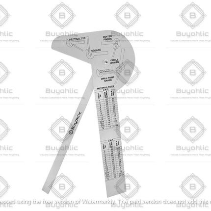Multi Purpose Protractor Square Rule Centre Finder Drill Point Gauge Hand Tools