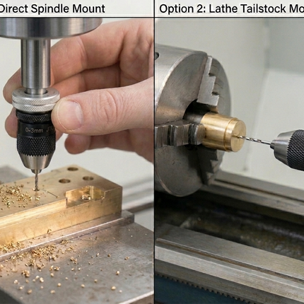 Micro Precision Sensitive Manual Feed Control Quill to Avoid Breaking Fine Drills 0.3 to 4.0 mm Capacities