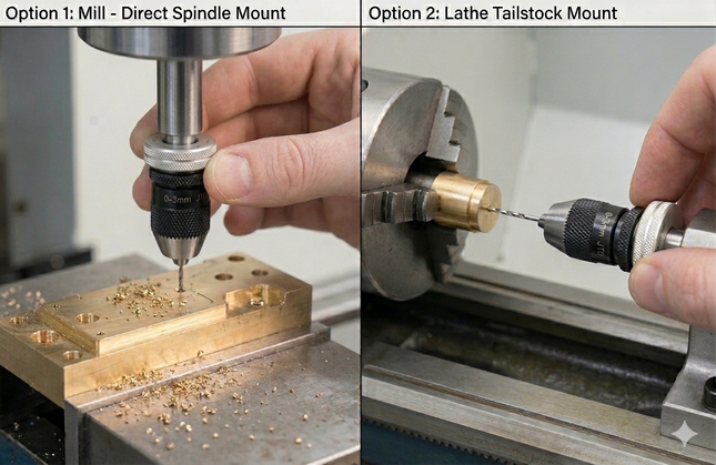 Micro Precision Sensitive Manual Feed Control Quill to Avoid Breaking Fine Drills 0.3 to 4.0 mm Capacities