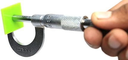 Economical Outside Micrometer, Chrome Plated Finish, Ratchet Stop, 0-25 mm Range // Screw Gauge