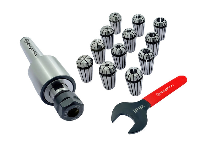 ER16 - 12 Pcs Collet Set ( Range1/32- 3/8") Collet Live Revolving Center With Spanner