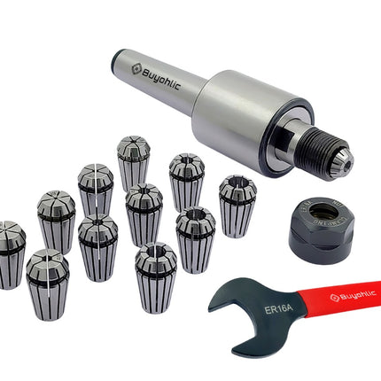 ER16 - 12 Pcs Collet Set ( Range1/32- 3/8") Collet Live Revolving Center With Spanner