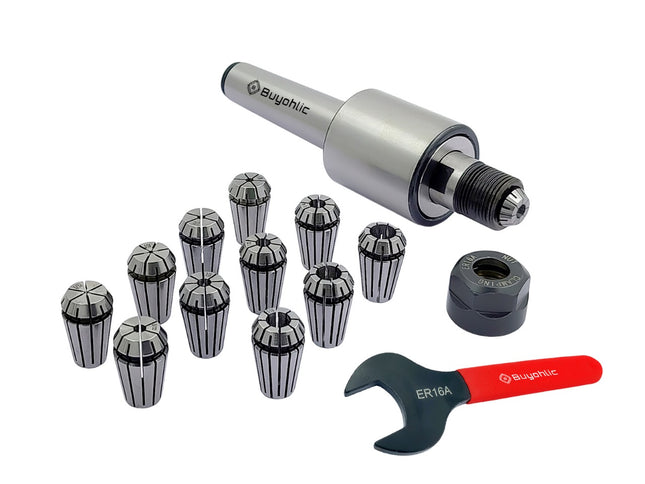 ER16 - 12 Pcs Collet Set ( Range1/32- 3/8") Collet Live Revolving Center With Spanner
