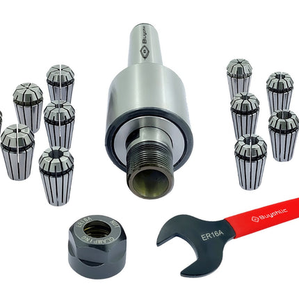 ER16 - 12 Pcs Collet Set ( Range1/32- 3/8") Collet Live Revolving Center With Spanner
