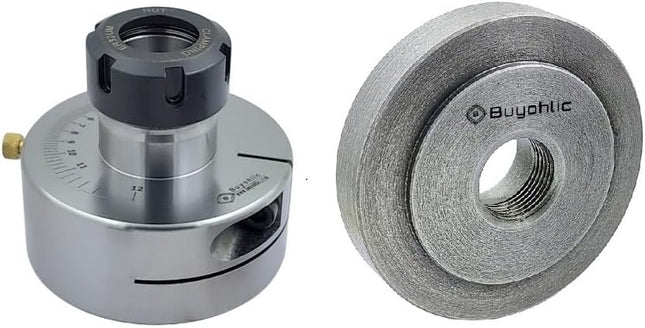 Exclusive ER32 Eccentric Offset Lathe Chuck,For Wood & Metalworkers~Adjustable Settings, Turn on variety of Axis without Removing Work-piece & W/Casting Back Plat