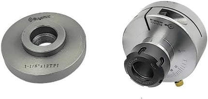 Exclusive ER32 Eccentric Offset Lathe Chuck,For Wood & Metalworkers~Adjustable Settings, Turn on variety of Axis without Removing Work-piece & W/Casting Back Plat