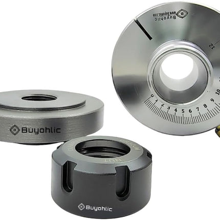 Exclusive ER32 Eccentric Offset Lathe Chuck,For Wood & Metalworkers~Adjustable Settings, Turn on variety of Axis without Removing Work-piece & W/Casting Back Plat