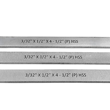 HSS Blades 3/32" X 1/2" X 4-1/2" for Lathe Parting Cut Off & Tool Holders