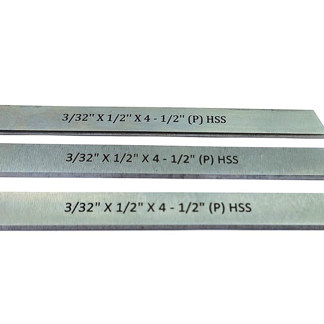 HSS Blades 3/32" X 1/2" X 4-1/2" for Lathe Parting Cut Off & Tool Holders