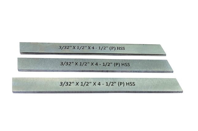 HSS Blades 3/32" X 1/2" X 4-1/2" for Lathe Parting Cut Off & Tool Holders