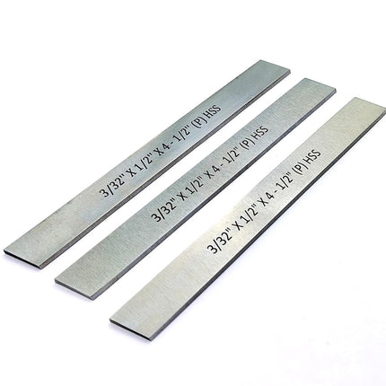 HSS Blades 3/32" X 1/2" X 4-1/2" for Lathe Parting Cut Off & Tool Holders