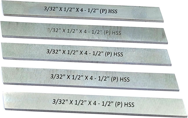 HSS Blades 3/32" X 1/2" X 4-1/2" for Lathe Parting Cut Off & Tool Holders