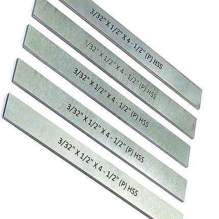 HSS Blades 3/32" X 1/2" X 4-1/2" for Lathe Parting Cut Off & Tool Holders
