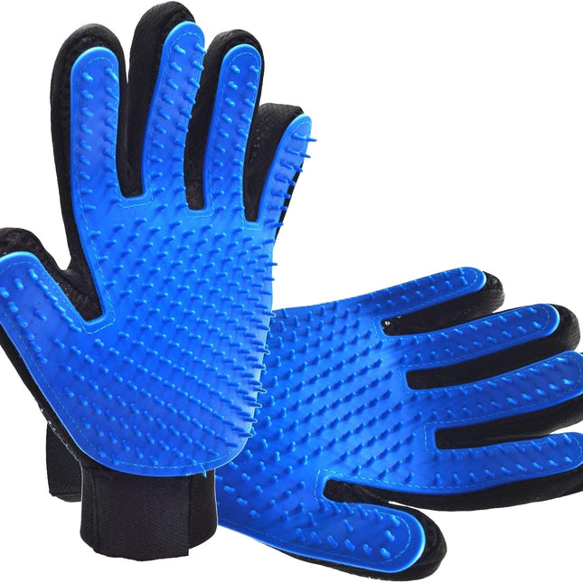 Buyohlic Grooming Mitt for Dogs, Cats, Rabbits & Horses with Long/Short/Curly Hair | Pet Hair Gloves for Pet Hair Removal Pet Grooming Glove - Gentle Deshedding Brush Glove