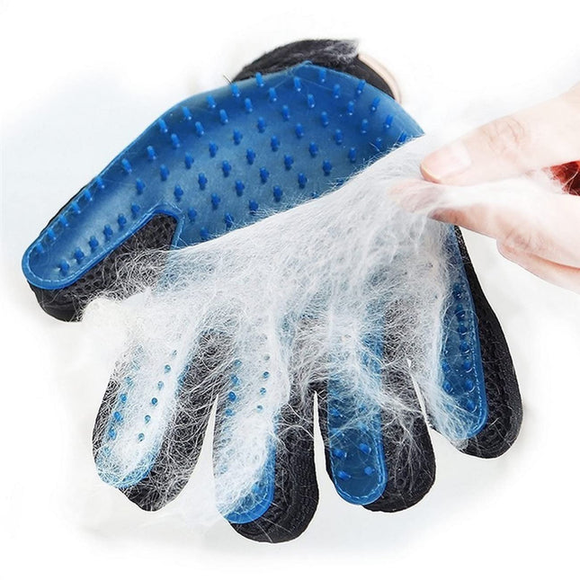 Buyohlic Grooming Mitt for Dogs, Cats, Rabbits & Horses with Long/Short/Curly Hair | Pet Hair Gloves for Pet Hair Removal Pet Grooming Glove - Gentle Deshedding Brush Glove
