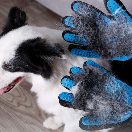 Buyohlic Grooming Mitt for Dogs, Cats, Rabbits & Horses with Long/Short/Curly Hair | Pet Hair Gloves for Pet Hair Removal Pet Grooming Glove - Gentle Deshedding Brush Glove