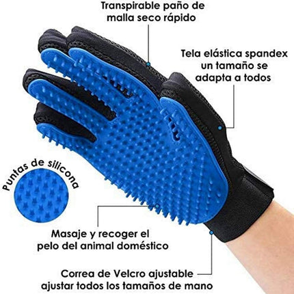 Buyohlic Grooming Mitt for Dogs, Cats, Rabbits & Horses with Long/Short/Curly Hair | Pet Hair Gloves for Pet Hair Removal Pet Grooming Glove - Gentle Deshedding Brush Glove