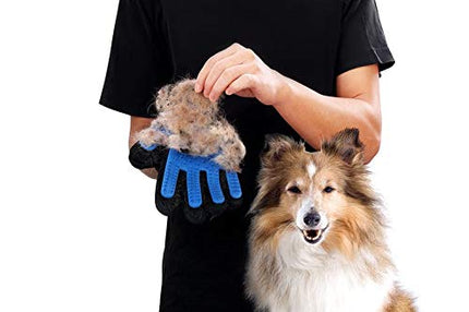 Buyohlic Grooming Mitt for Dogs, Cats, Rabbits & Horses with Long/Short/Curly Hair | Pet Hair Gloves for Pet Hair Removal Pet Grooming Glove - Gentle Deshedding Brush Glove